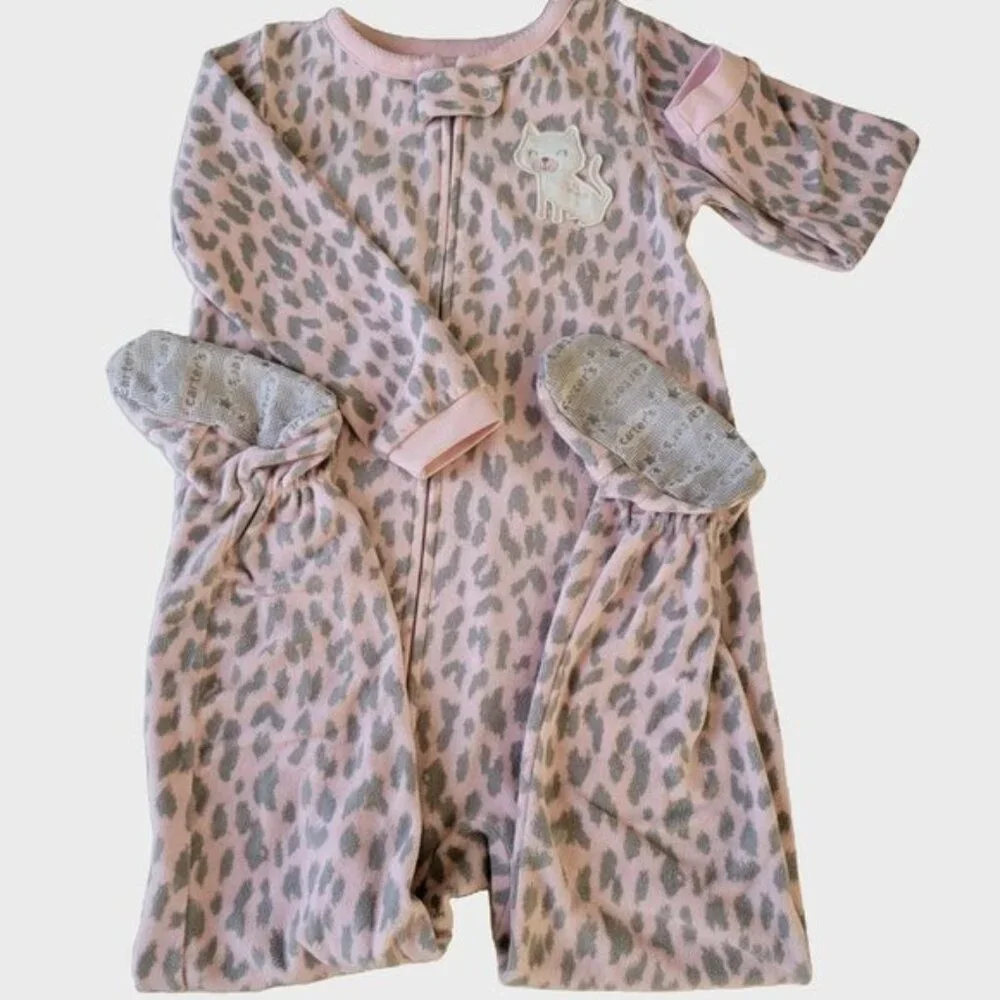 Carter’s Toddler Footed Pajamas Fleece One‑Piece Sleeper Size 4T
